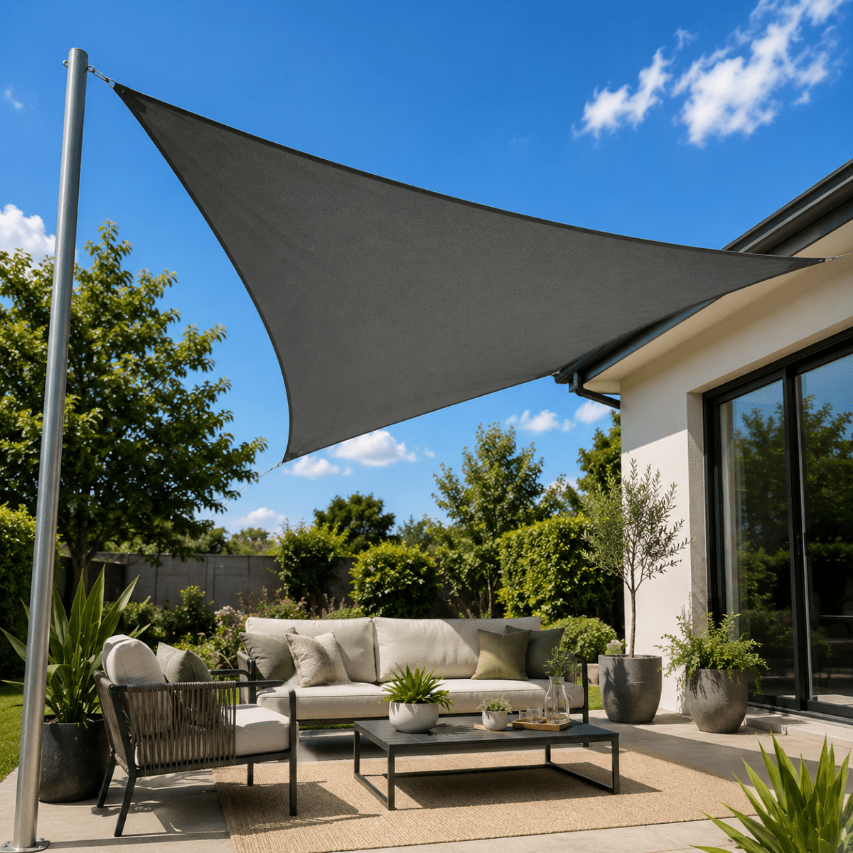 OUTDOORSHADE – Rechteckiger Sonnenschirm für Balkon und Gartenkomfort