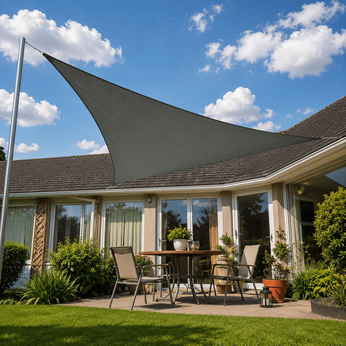 OUTDOORSHADE – Rechteckiger Sonnenschirm für Balkon und Gartenkomfort