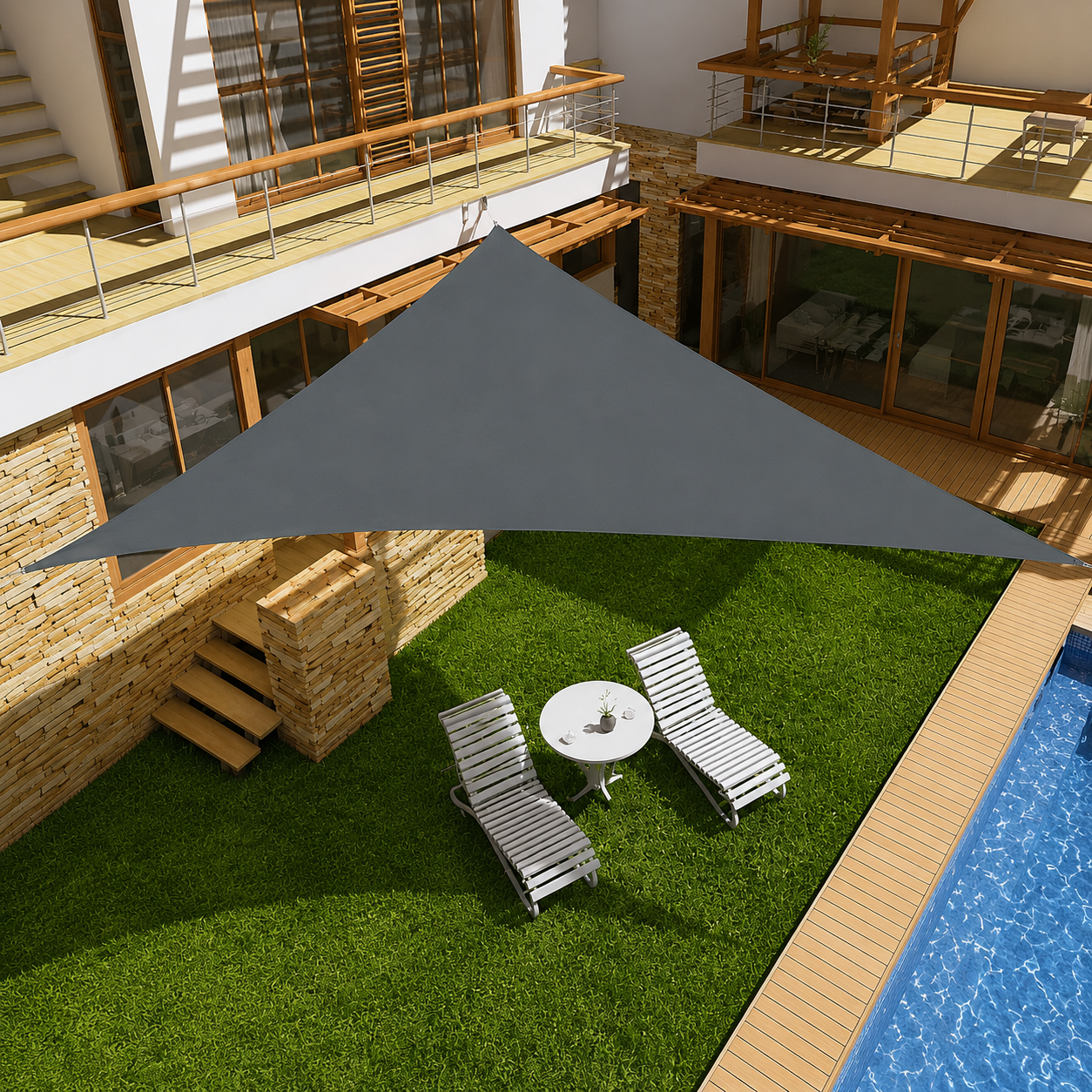 OUTDORIA – UV-protective sunshade sail for terrace, yard & garden