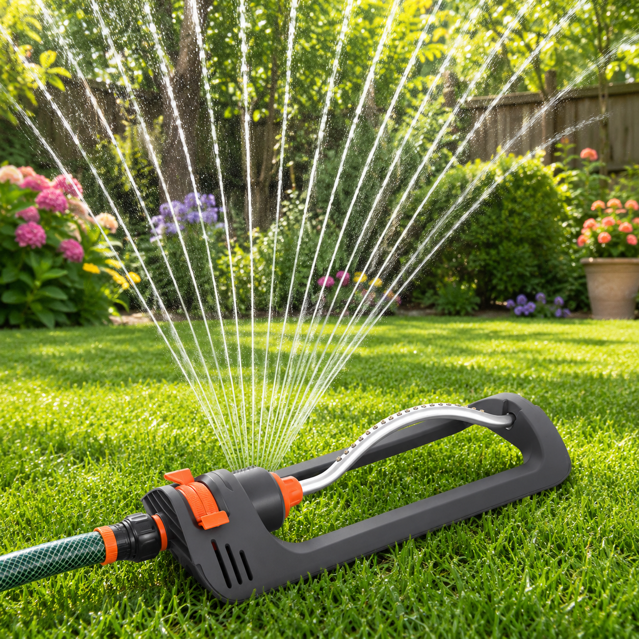 IRRIGORA – Garden sprinkler with 4 spray modes for optimal plant care