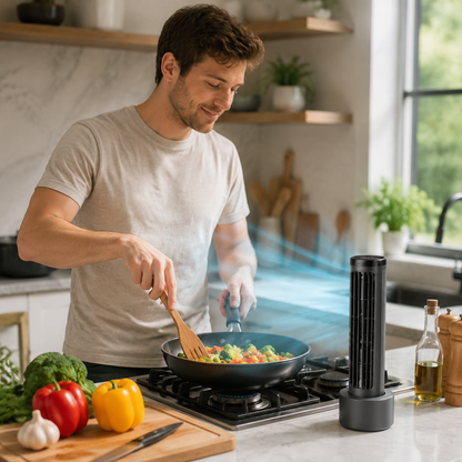 COOKBREEZE – Kompakter Küchenventilator für Angenehme Frische an Heißen Tagen