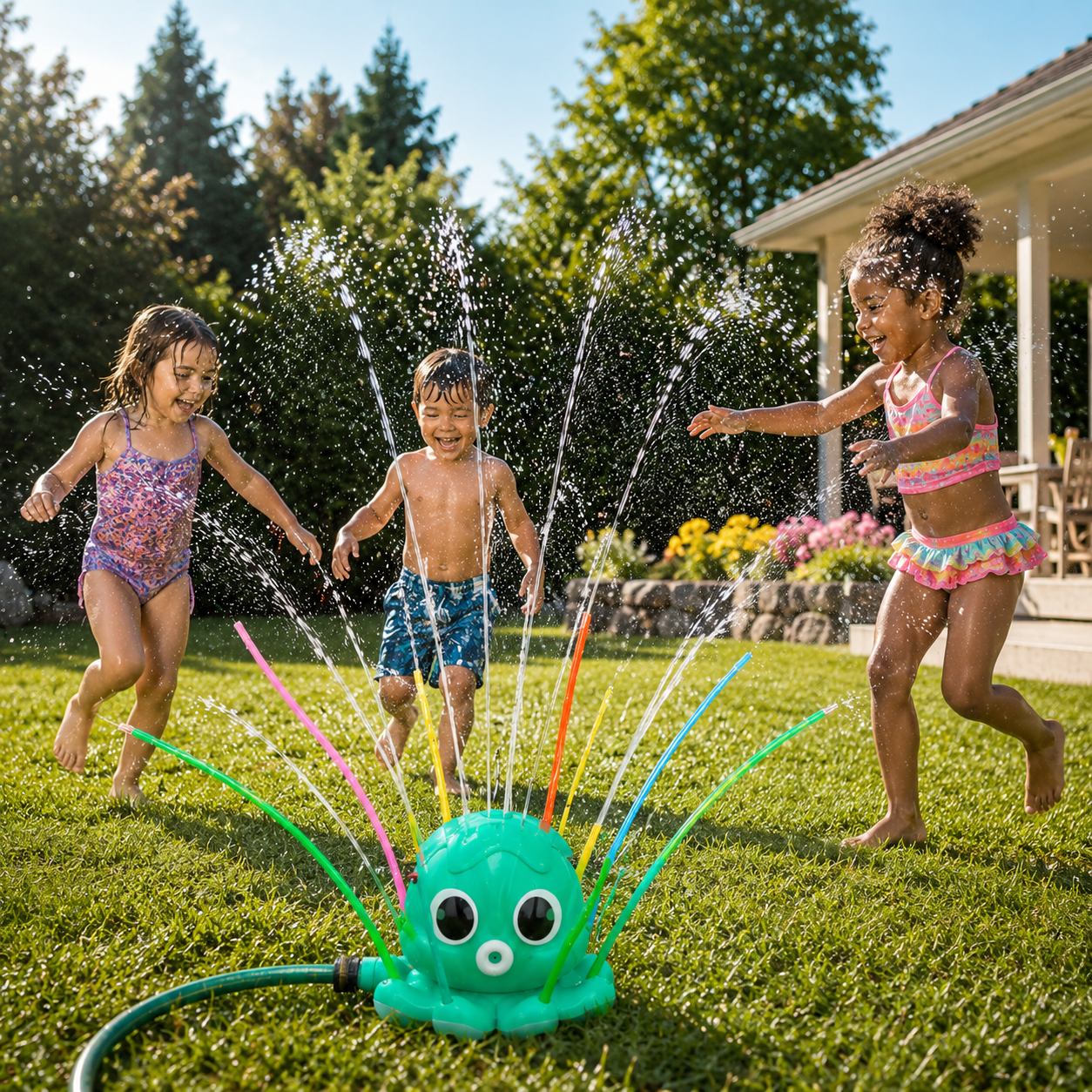 OCTOSPLASH – Oktopus-Wassersprinkler für spritzigen Spielspaß im Garten