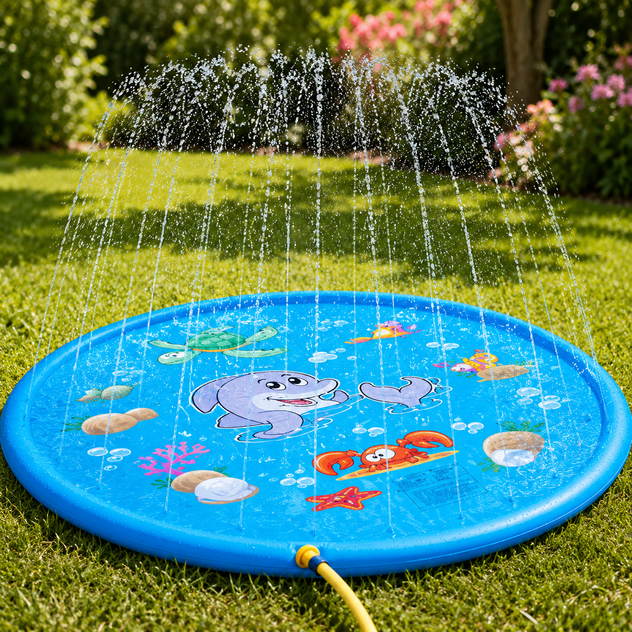 SPLASHCIRCLE – Aufblasbare PVC-Wasserspritzmatte für sommerlichen Spielspaß im Freien