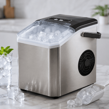 ICEFLOW – Máquina compacta de hielo para cubitos rápidos con solo pulsar un botón