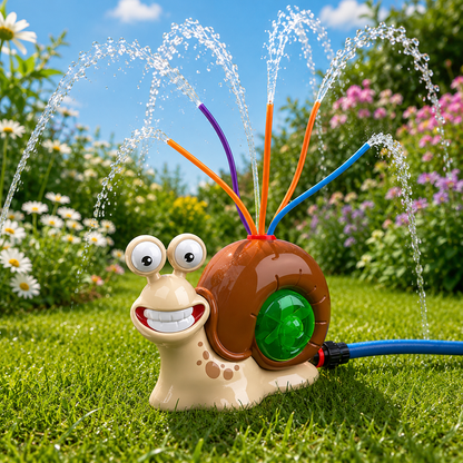 SNAILSPLASH – Bunter Schnecken-Wassersprinkler für fröhlichen Gartenspaß