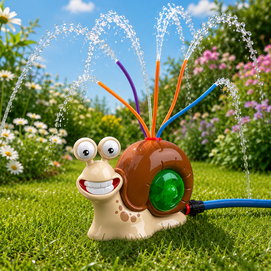 SNAILSPLASH – Spruzzatore d'acqua colorato a forma di lumaca per un divertimento allegro in giardino