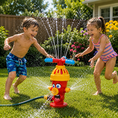 SPLASHHYDRA – Cartoon-Hydranten-Sprinkler für spritzigen Wasserspaß im Garten