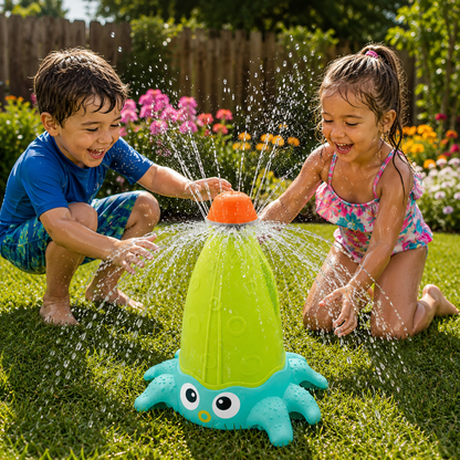 AQUAREX – Rotierendes Oktopus-Wasserspielzeug für fröhliche Gartenspiele
