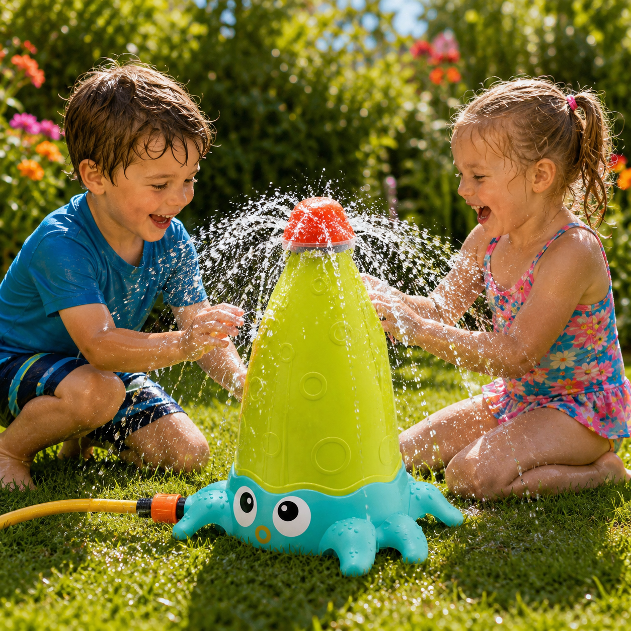 AQUAREX – Rotierendes Oktopus-Wasserspielzeug für fröhliche Gartenspiele
