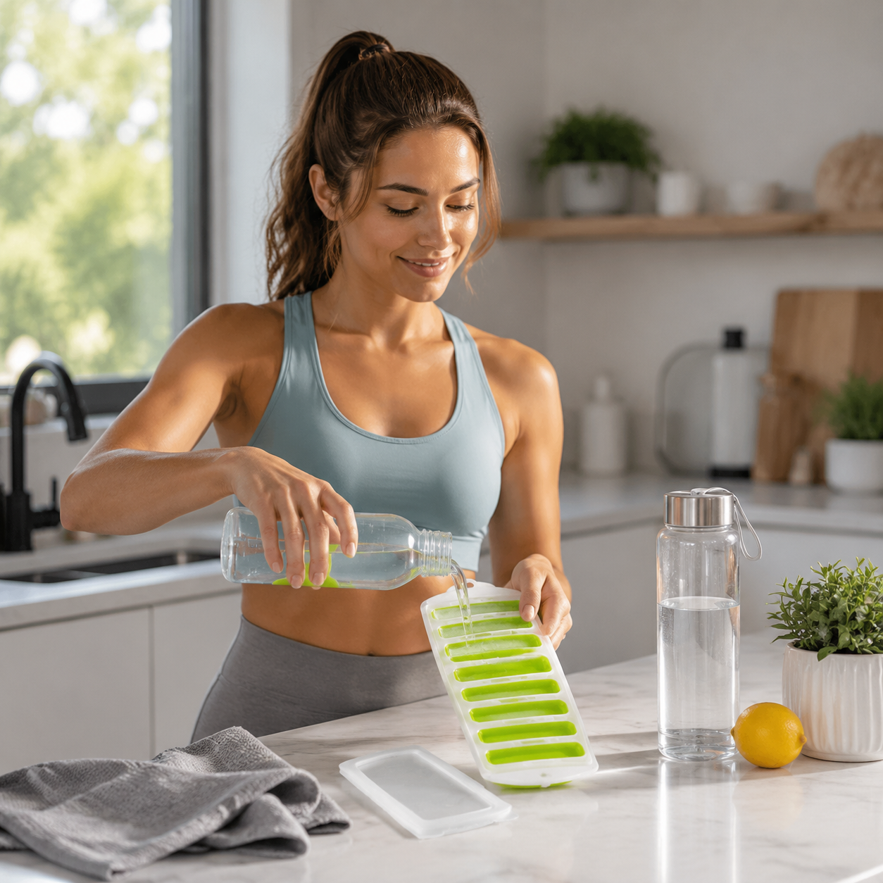ICEPOP – Silikon Eiswürfelform für Praktische Flaschen-Eiswürfel