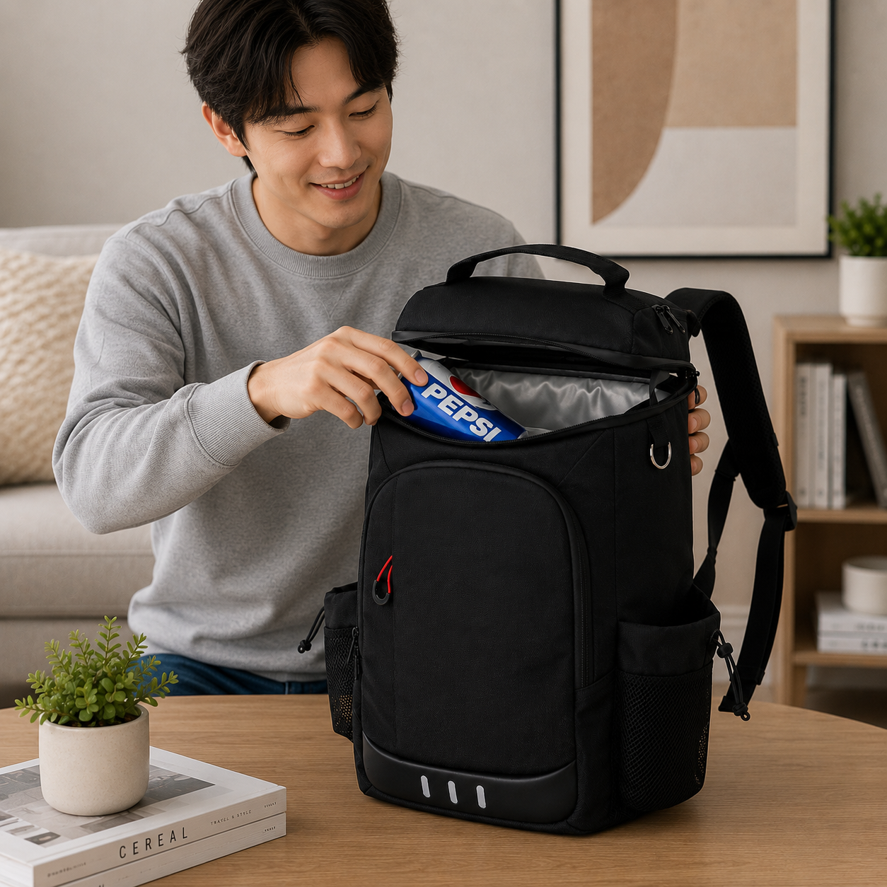 FRESHPACK – Robuster Kühlrucksack mit Flaschenöffner für Ausflüge und Camping