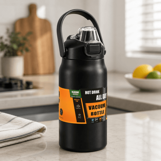 PURECHILL – Bottiglia termica premium con cannuccia per ufficio, sport e viaggi