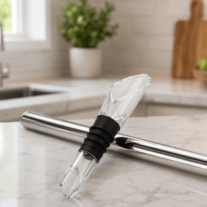 PUREVINO – Stainless Steel Cooling Rod with Aeration for Perfect Wine Enjoyment
