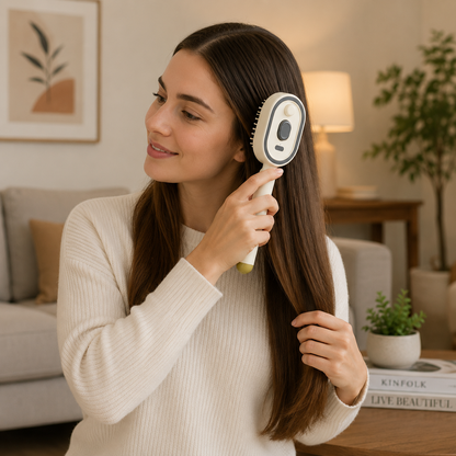 LUMICOMB – Pettine per la cura dei capelli con luce rossa e funzione spray