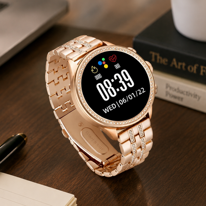 ROSETECH – Smartwatch mit Brillantem HD-Display und Metallarmband