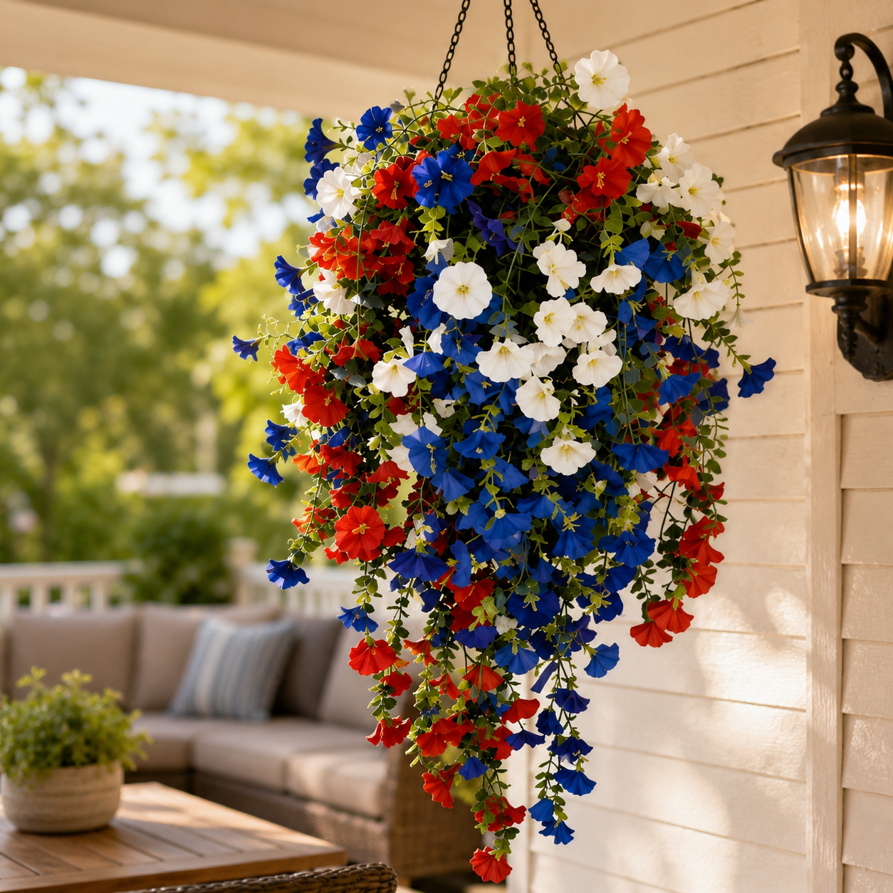 GLORYGARDEN – Dekorativer Blumenkorb mit Integrierter LED-Beleuchtung