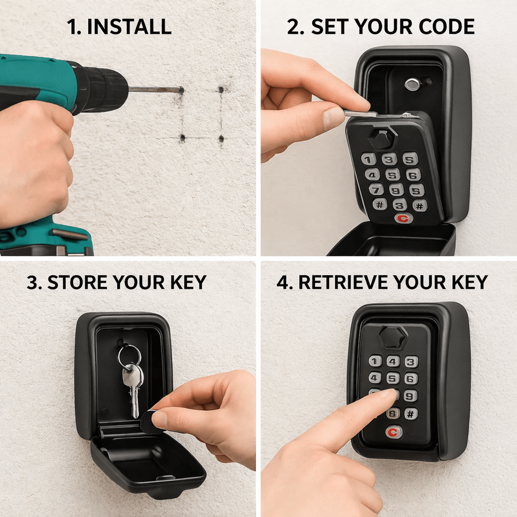 KEYFORT – Coffre-fort à clés extérieur pour un rangement sécurisé et résistant aux intempéries des clés