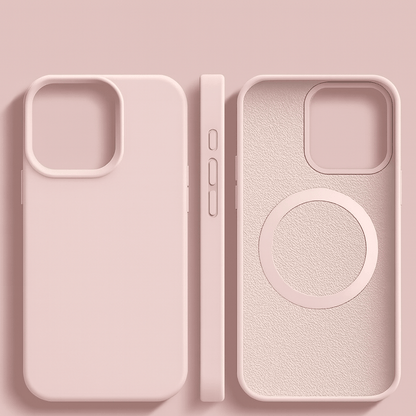 MAGNESOFT LUXE – Coque en silicone magnétique avec surface soft-touch pour iPhone