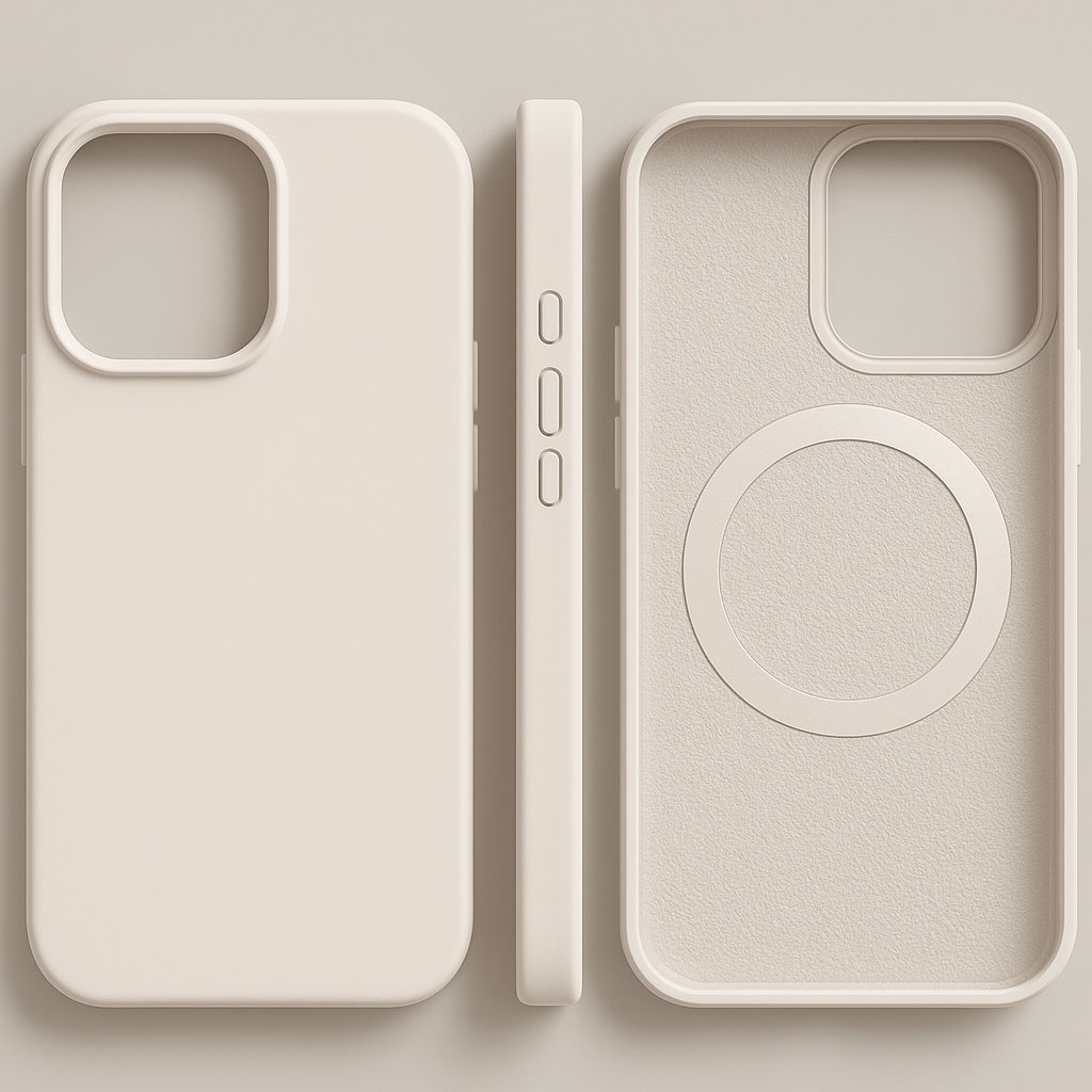 MAGNESOFT LUXE – Coque en silicone magnétique avec surface soft-touch pour iPhone