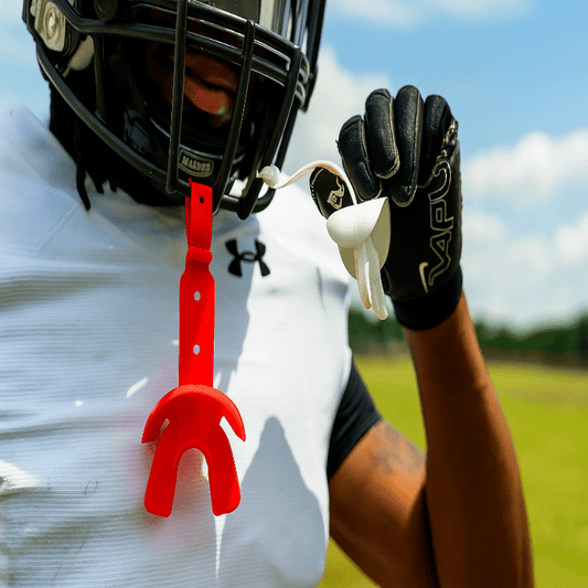 MOUTHGUARDIQ – Dubbele mondbeschermer voor rugby, American football & boksen met schokabsorberend TPR-materiaal