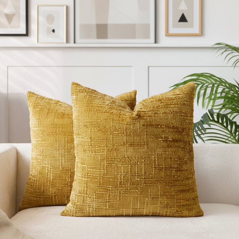 NATURCHEN – Chenille pillowcase with bamboo texture for elegant home accents