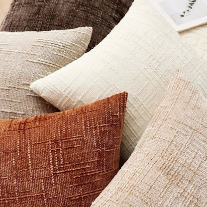 NATURCHEN – Chenille pillowcase with bamboo texture for elegant home accents