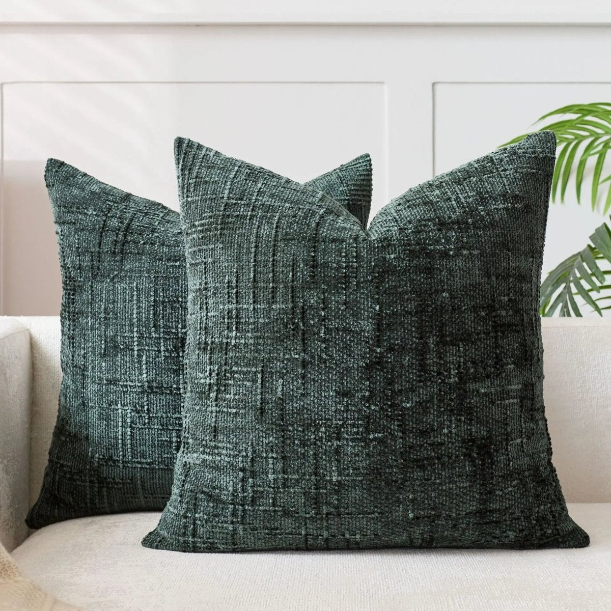 NATURCHEN – Chenille pillowcase with bamboo texture for elegant home accents