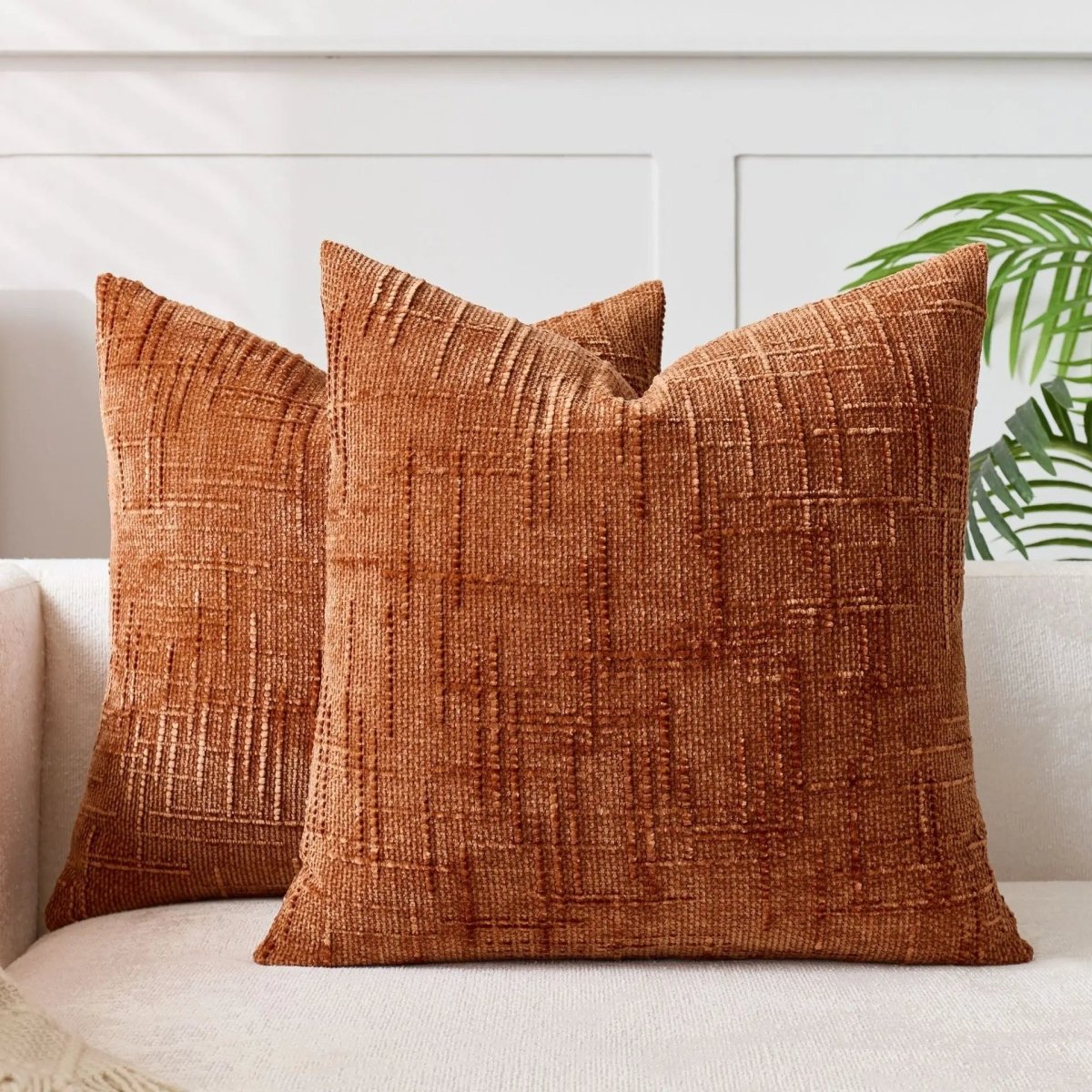 NATURCHEN – Chenille pillowcase with bamboo texture for elegant home accents