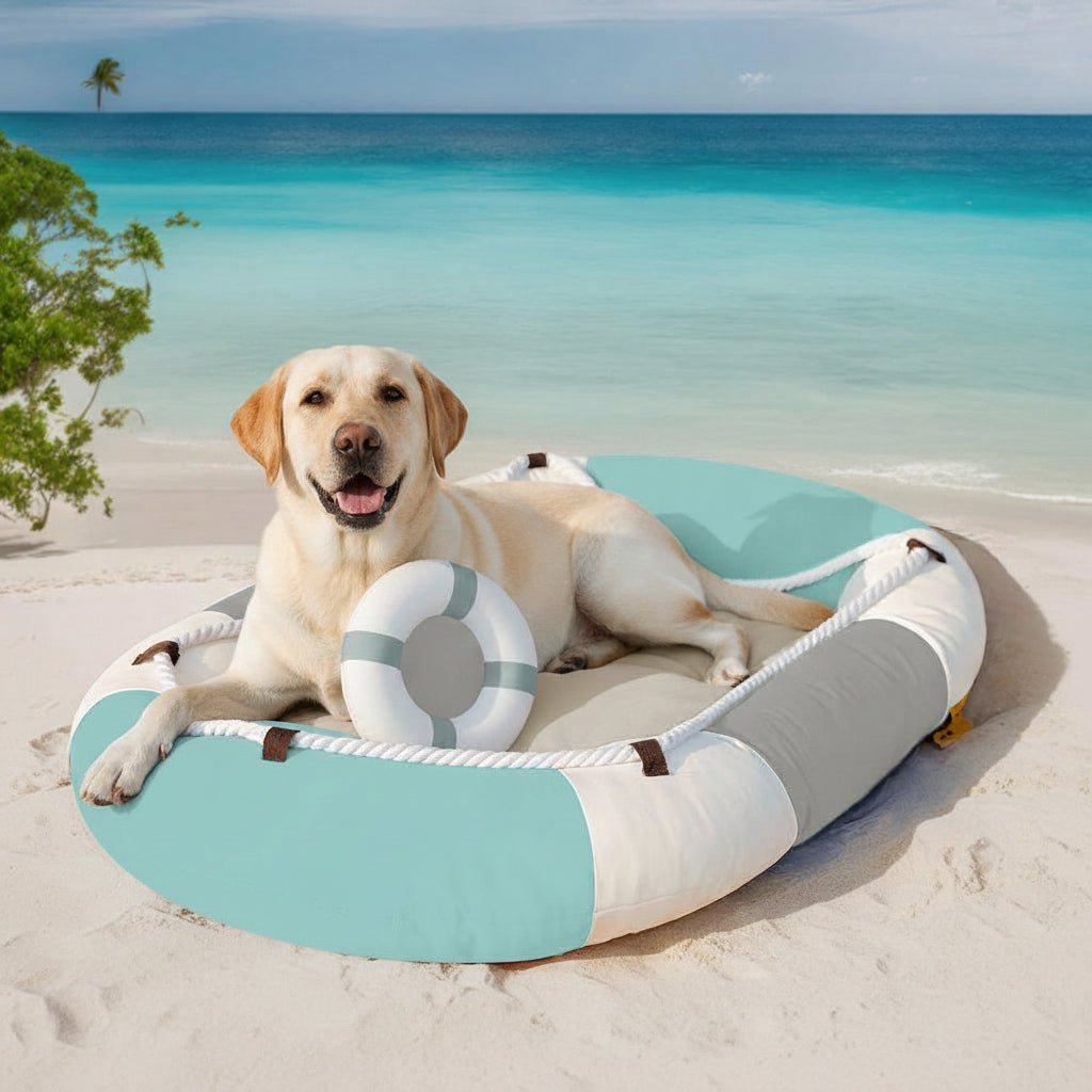 Chill Raft - Bootförmiges Haustierbett mit Kühlendem Komfort und Rutschfester Unterseite 9