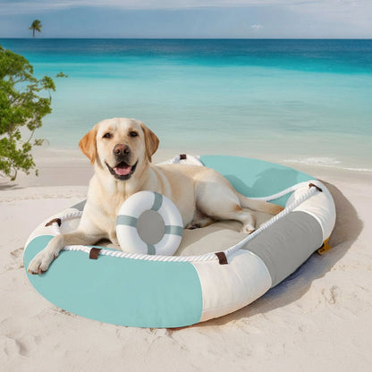 Chill Raft - Bootförmiges Haustierbett mit Kühlendem Komfort und Rutschfester Unterseite 9