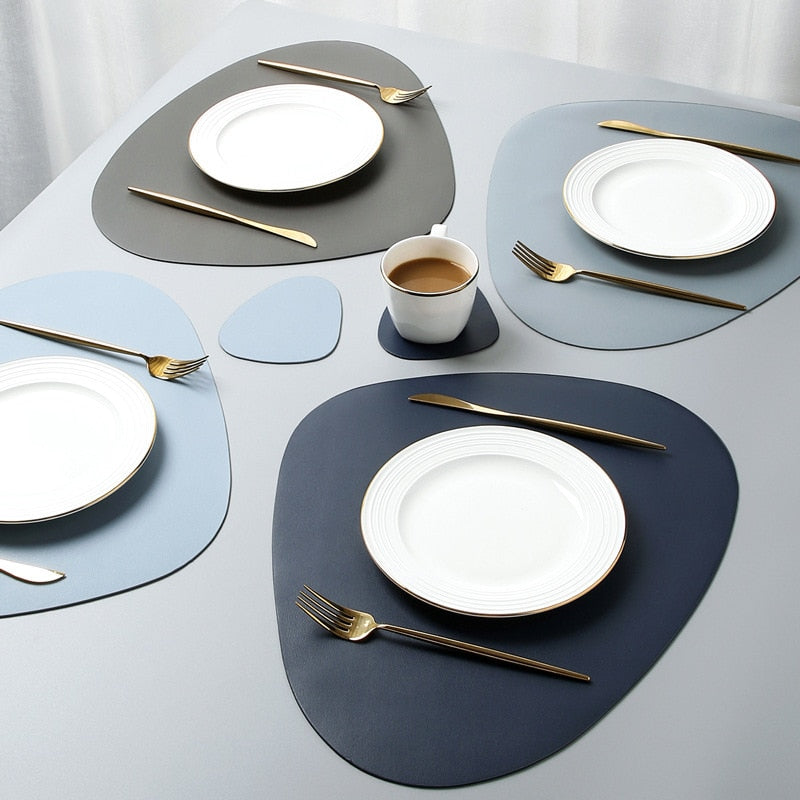 Claro – Elegantes, hitzebeständiges Tischset und Untersetzer-Set in mehreren Farben 1