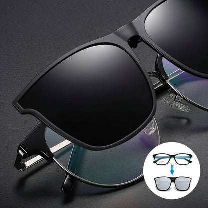 Clip-on-Klappsonnenbrille Herren mit Polarisierenden Gläsern & UV-Schutz 1