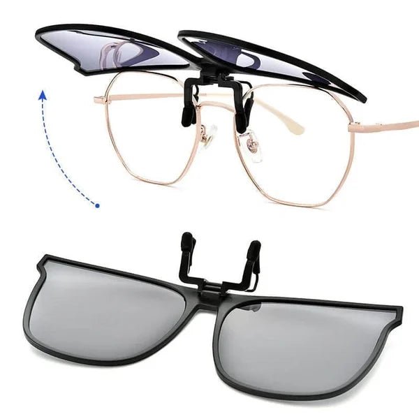 Clip-on-Klappsonnenbrille Herren mit Polarisierenden Gläsern & UV-Schutz 2