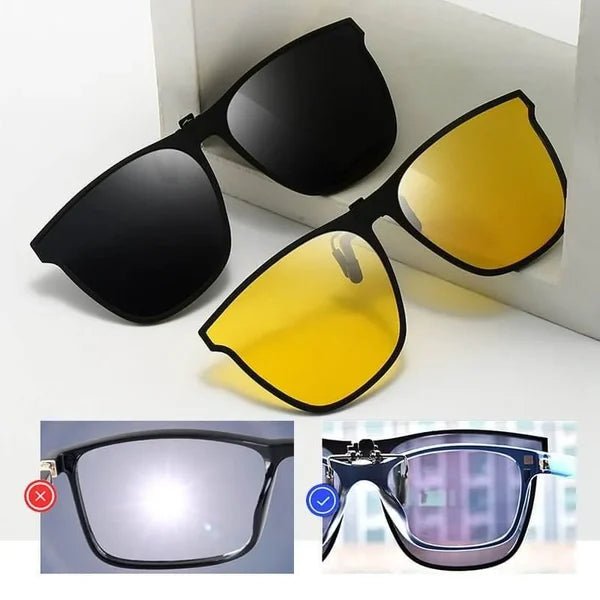 Clip-on-Klappsonnenbrille Herren mit Polarisierenden Gläsern & UV-Schutz 3