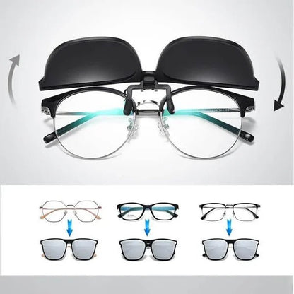 Clip-on-Klappsonnenbrille Herren mit Polarisierenden Gläsern & UV-Schutz 7