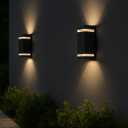 EXTERA – Lámpara de pared exterior moderna con luz LED impermeable