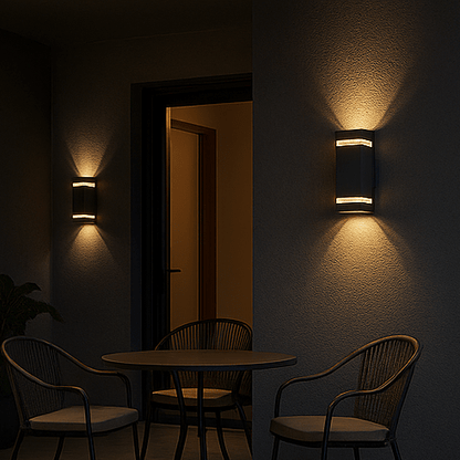EXTERA – Lámpara de pared exterior moderna con luz LED impermeable