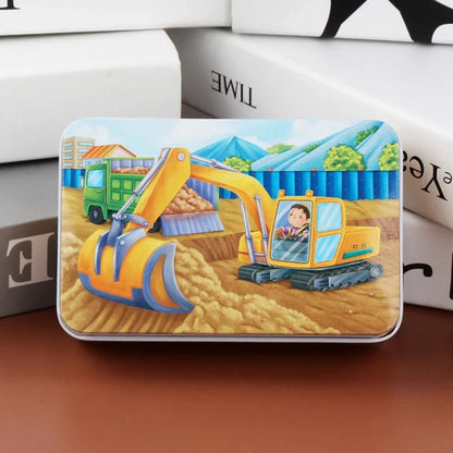 PUZZLIFY – Rompecabezas de madera colorido de 60 piezas para niños con motivos de animales y vehículos | Regalo de Navidad perfecto