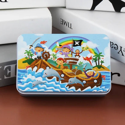 PUZZLIFY – Rompecabezas de madera colorido de 60 piezas para niños con motivos de animales y vehículos | Regalo de Navidad perfecto