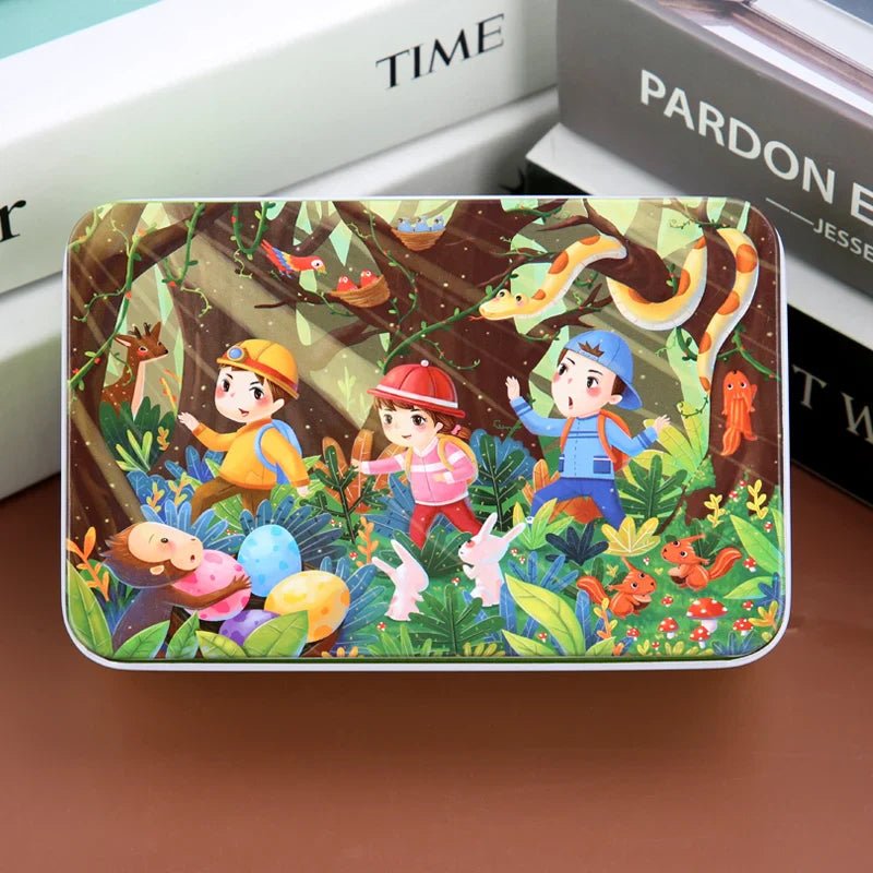 PUZZLIFY – Rompecabezas de madera colorido de 60 piezas para niños con motivos de animales y vehículos | Regalo de Navidad perfecto