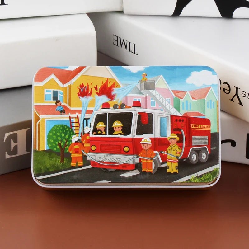 PUZZLIFY – Rompecabezas de madera colorido de 60 piezas para niños con motivos de animales y vehículos | Regalo de Navidad perfecto