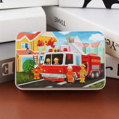 PUZZLIFY – Rompecabezas de madera colorido de 60 piezas para niños con motivos de animales y vehículos | Regalo de Navidad perfecto