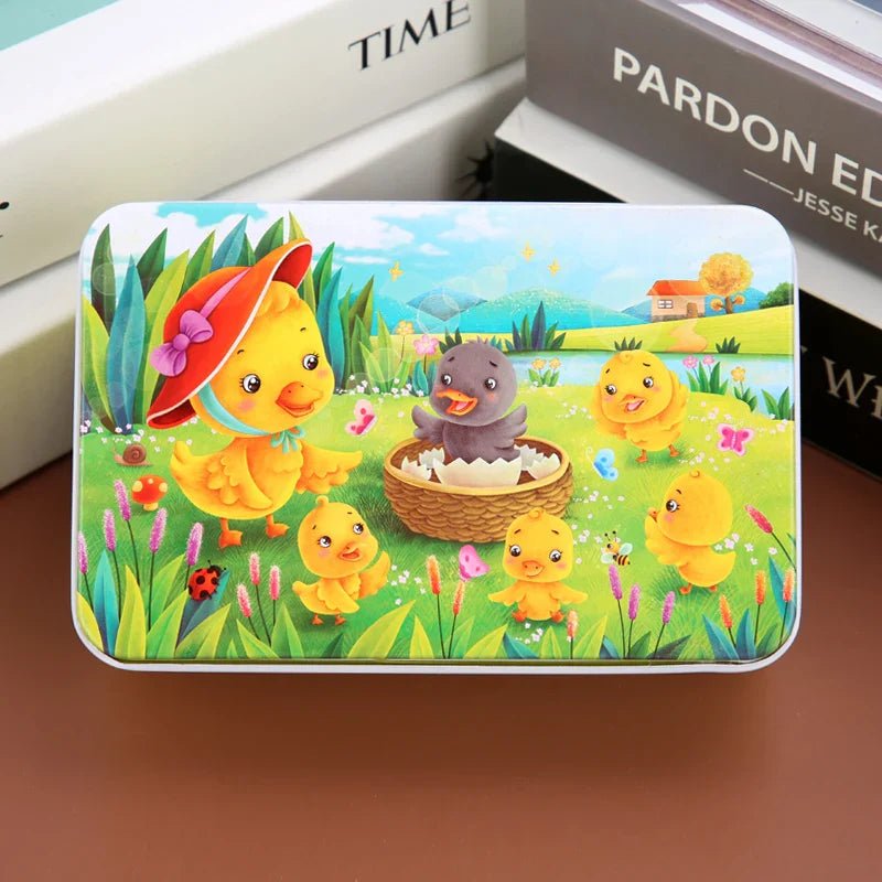 PUZZLIFY – Rompecabezas de madera colorido de 60 piezas para niños con motivos de animales y vehículos | Regalo de Navidad perfecto