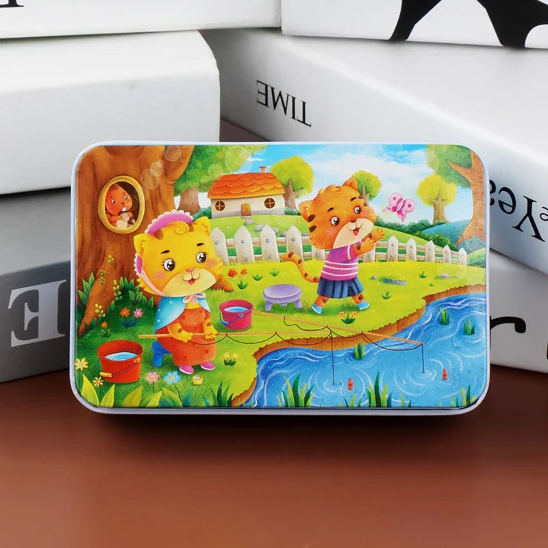 PUZZLIFY – Rompecabezas de madera colorido de 60 piezas para niños con motivos de animales y vehículos | Regalo de Navidad perfecto