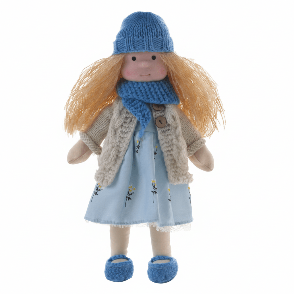 Elora – Handgemachte Waldorf-Puppe aus Baumwolle für kreatives Spielen