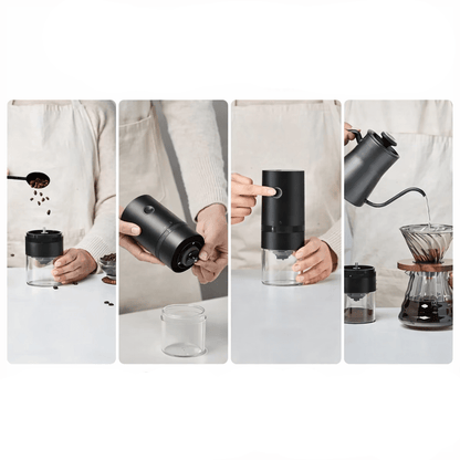 COFFFLOW – Draadloze koffiemolen voor verse koffieplezier met één druk op de knop