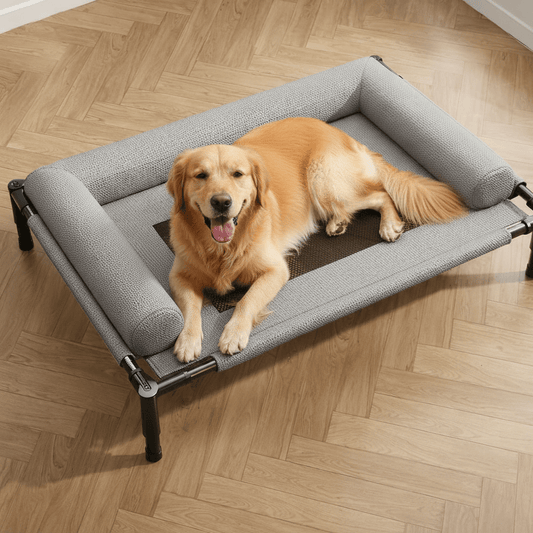 DOGHAVEN – Cama elevada para perros para jardín y exterior