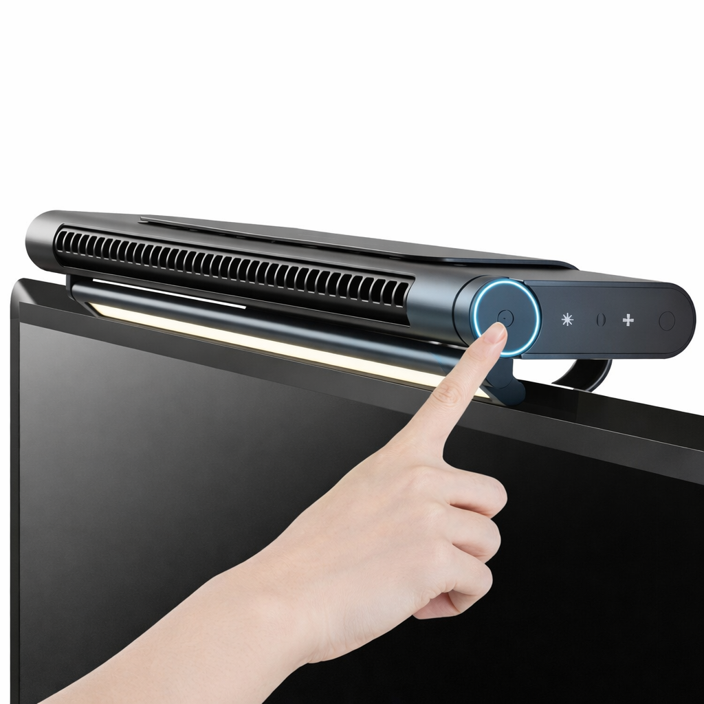 COOLMORA - Desktop air conditioner and bladeless USB fan for daily refreshing air circulation