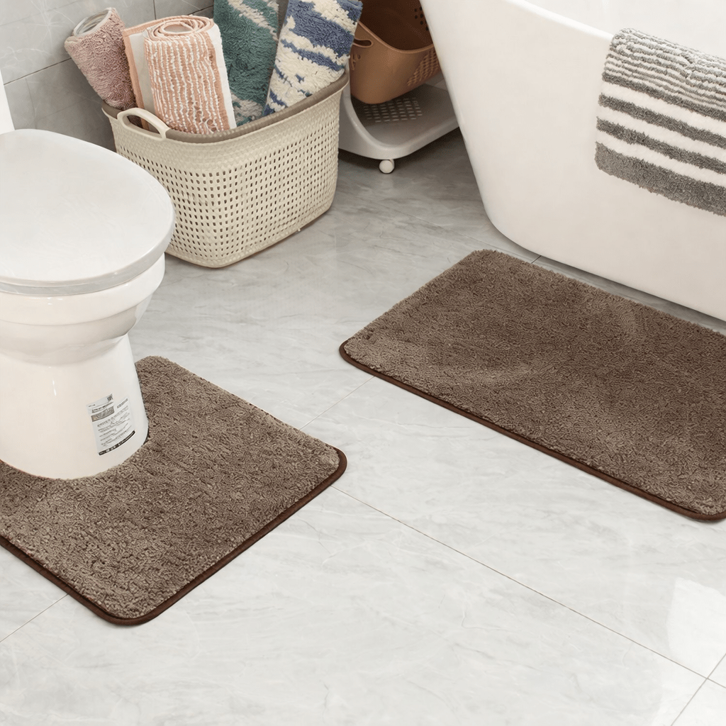 SOFTURA COMFORTMAT – Tapis de bain en microfibre duveteuse pour un confort sec et une tenue sûre