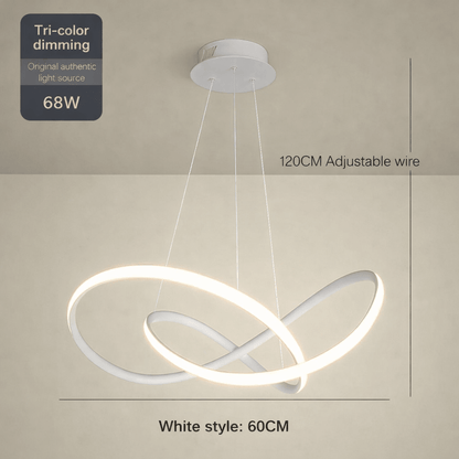 CLOVISHINE – Elegante lampada a sospensione dal design a trifoglio per ambienti moderni